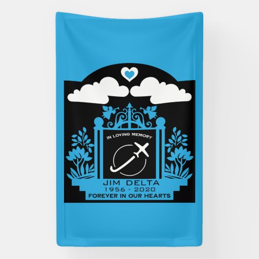 記憶の中でパイロットの葬儀ギフト 横断幕 (縦)