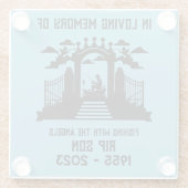 記憶の中の魚釣り葬儀 ガラスコースター (裏面)