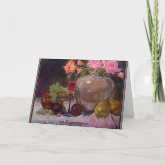 「記憶の中」折り畳まれたグリーティングカード カード