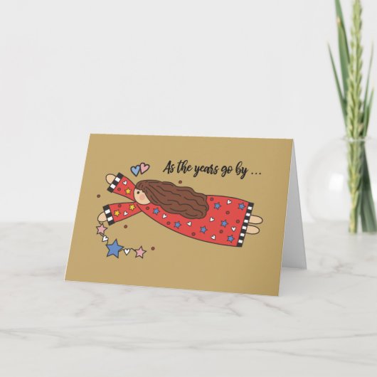 記憶の喪失の子供の悔やみや弔慰カントリーエンジェル カード (正面)