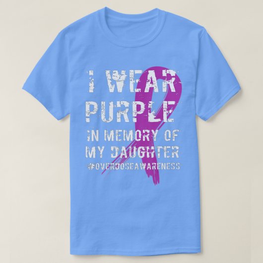 記憶の娘の衣服パープルオーバードーズ認識度 Tシャツ (デザイン正面)