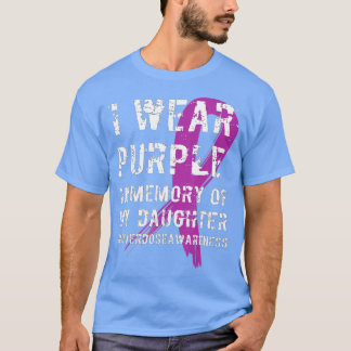 記憶の娘の衣服パープルオーバードーズ認識度 Tシャツ