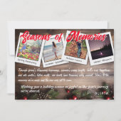 記憶の季節：一年を振り返るクリスマス シーズンカード (正面)