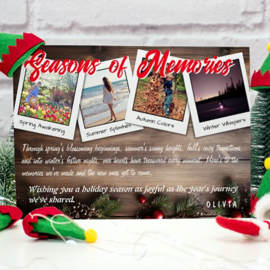記憶の季節：一年を振り返るクリスマス シーズンカード