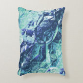 記憶の断片、青と緑： アクセントクッション (正面(垂直))