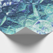 記憶の断片、青と緑: ラッピングペーパー (角)