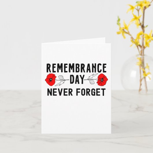 記憶の日、11月14日 カード (黄色い花)