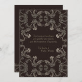 記憶の死別はノート感謝していしています サンキューカード (正面/裏面)