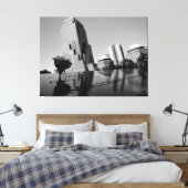 記憶の白いバラ キャンバスプリント (インサイチュ (寝室))