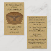 記憶の確認金ゴールド鳩の聖札 – 名刺 (正面/裏面)