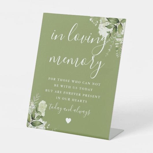 記憶の緑を愛する苔の緑結婚 台座サイン (正面)