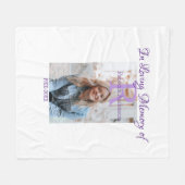 記憶の記憶を愛する記憶に年を加える フリースブランケット (正面(横))