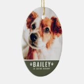 記憶の足を愛する写真のペット記モダン念碑 セラミックオーナメント (右)