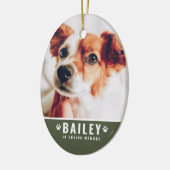 記憶の足を愛する写真のペット記モダン念碑 セラミックオーナメント (左)