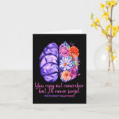 記憶は大切 アルツハイマー病 紫 アルツハイマー病 認知症 カード (黄色い花)