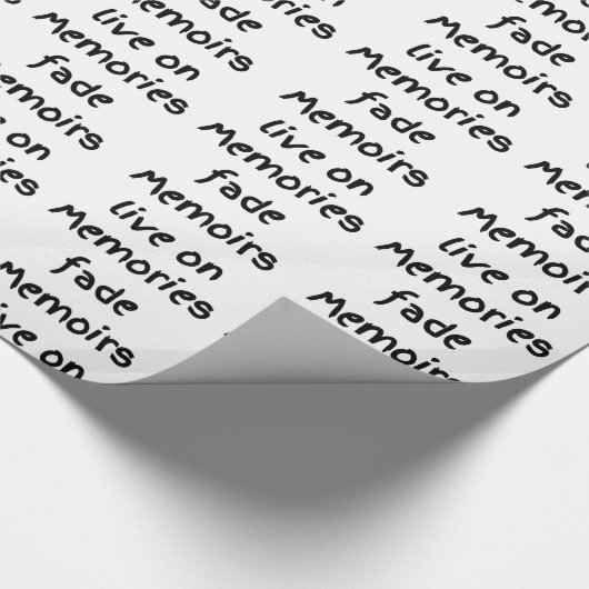 記憶は生きているオン黒いプリント回顧録の衰退します ラッピングペーパー (角)