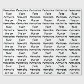 記憶は生きているオン黒いプリント回顧録の衰退します ラッピングペーパー (フラット)