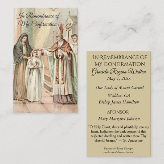 記憶は確認の女の子の神聖なカードを確認します -- 名刺 (正面/裏面)