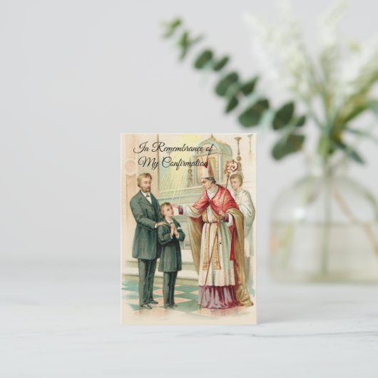 記憶は確認の男の子の神聖なカードを確認します -- 名刺 (スタンド正面)