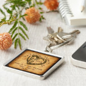 記憶をパーソナライズされた愛するパパキーホルダー キーホルダー (側面)