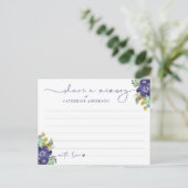 記憶を共有する 花の優雅なスクリプト葬儀 ポストカード (スタンド正面)