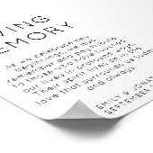 記憶を愛するミニマ結婚リスト ポスター (角)