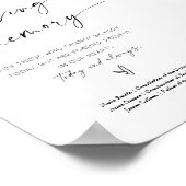 記憶を愛するミニマ結婚リスト ポスター (角)