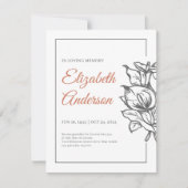 記憶を愛する植物モダンの記念 サンキューカード (正面)