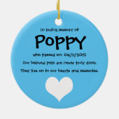 記憶オーナメントの馬の天使 セラミックオーナメント (裏面)