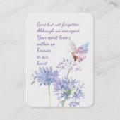 記憶カスタム記念メモリカードバタフライ 名刺 (正面)