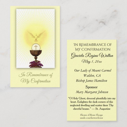 記憶カード鳩のホストの秘跡の確認 名刺 (正面/裏面)