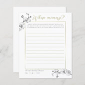 記憶ゲエレガントームを持つ蘭ブライダルシャワー (正面/裏面)