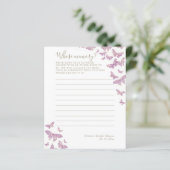 記憶ゲームを持つ紫色の蝶ブライダルシャワー (スタンド正面)