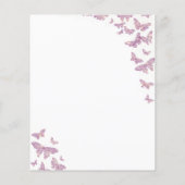 記憶ゲームを持つ紫色の蝶ブライダルシャワー (裏面)