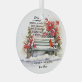 記憶パーソナライズされたする ガラスオーナメント (正面右)