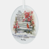 記憶パーソナライズされたする ガラスオーナメント (正面左)