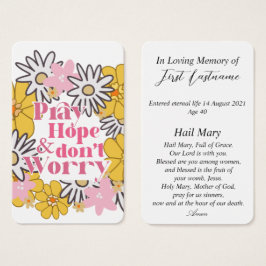 記憶モダン祈りの言葉カードのカトリック