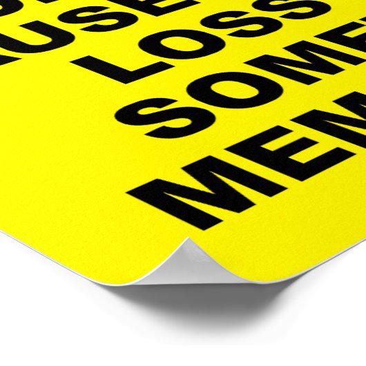 記憶喪失コーヒおもしろいーのポスター記号 ポスター (角)