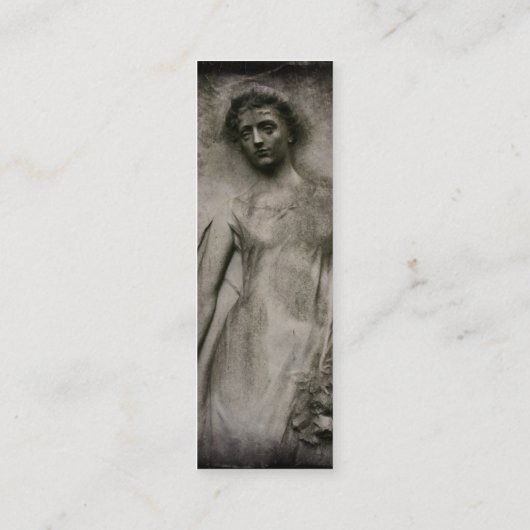 記憶女性および花の名刺 スキニー名刺 (裏面)