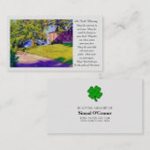 記憶悔やみや弔慰写真祈りの言葉カード 名刺 (正面/裏面)