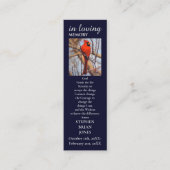 記憶悔やみや弔慰絵を描(鳥)ショウジョウコウカンチョウ祈りの言葉 コーリングカード (正面)