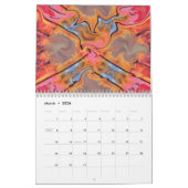 記憶抽象芸術のデジタル芸術のカレンダーの層 カレンダー (3月 2026)