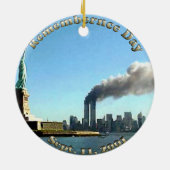 記憶日9月911日11日2001年 セラミックオーナメント (裏面)