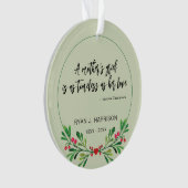 記憶母悲しみ緑の写真記念 オーナメント (正面)