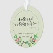 記憶母悲しみ緑の写真記念 オーナメント (正面)
