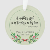 記憶母悲しみ緑の写真記念 オーナメント (正面)