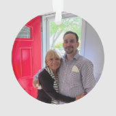 記憶母悲しみ緑の写真記念 オーナメント (裏面)