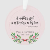 記憶母悲しみ緑の写真記念 オーナメント (正面)