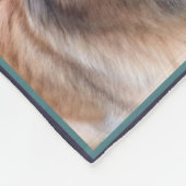 記憶濃紺のモノグラム10の写真のコラージュ フリースブランケット (角)