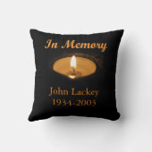 記憶白熱［赤熱］光を放つな蝋燭 クッション (裏面)